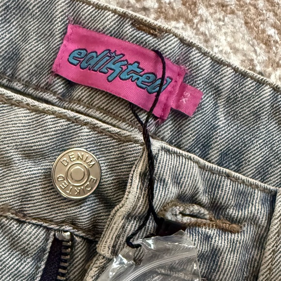 edikted Stylish Gray Women's Jeans Size XS - Picture 5 of 6